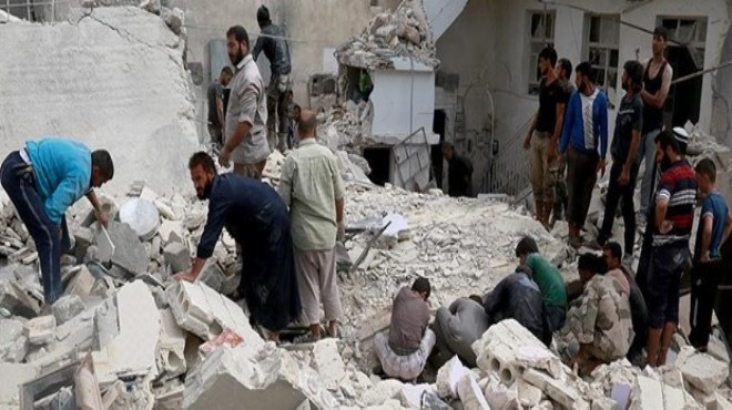 Halep te yerleşim alanlarına hava saldırısı: 56 ölü