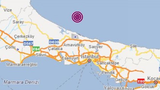 İstanbul da 3,8 büyüklüğünde deprem!