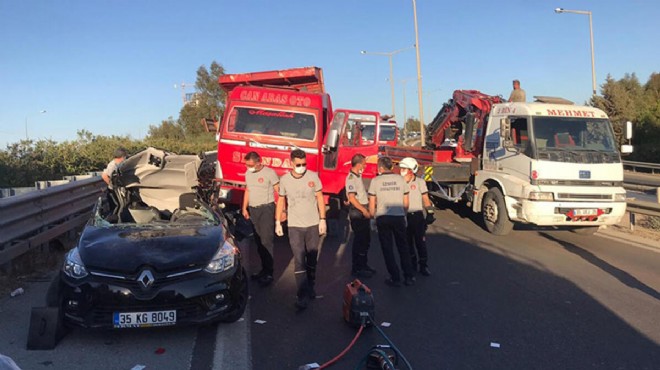 İzmir de 1 kişinin öldüğü kazaya karışan kamyon sürücüsü tutuklandı!
