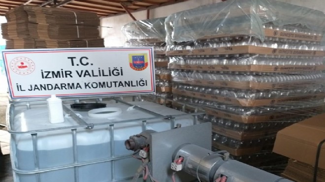 İzmir de 2 bin 500 litre sahte dezenfektan ele geçirildi