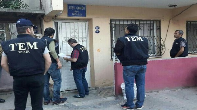 İzmir de 5 ilçede terör operasyonu: 10 gözaltı