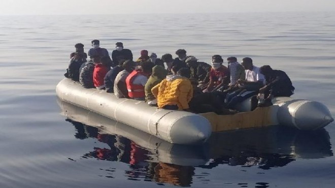 İzmir de 61 kaçak göçmen kurtarıldı
