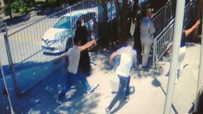 İzmir de aile hekimlerine saldırı güvenlik kamerasında