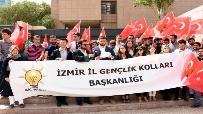 İzmir de AK Partili gençlerden Netanyahu ya suç duyurusu