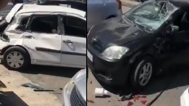 İzmir’de aksiyon filmi gibi kaza: Sekiz arabanın üzerinden takla attı!
