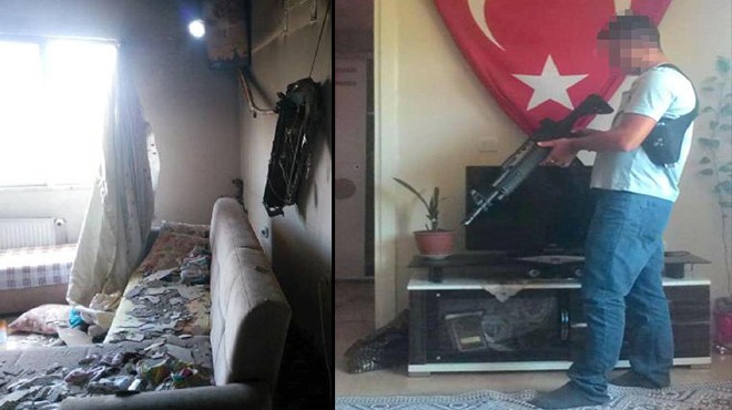 İzmir de dehşet: Annesi ve eşini dövdü, evine bomba attı!