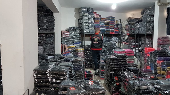 İzmir de dev kaçak giyim operasyonu