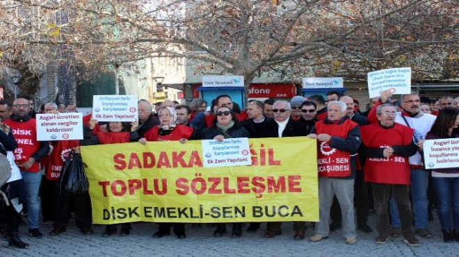 İzmir de DİSK ve KESK ten ek zam ve asgari ücret açıklaması
