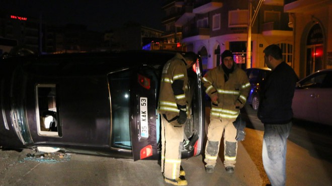İzmir de feci kaza! 4 araca çarptı: 2 yaralı