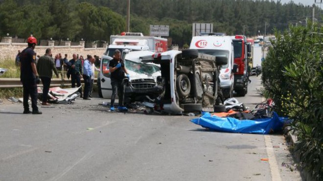 İzmir’de feci kaza! 4 ü çocuk 7 ölü!