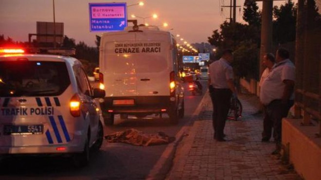 İzmir de bisiklet sürücüsünün feci ölümü: Kamyonun altında kaldı!