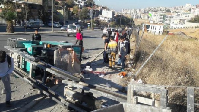 İzmir’de forklift devrildi: 1 ölü, 1 yaralı