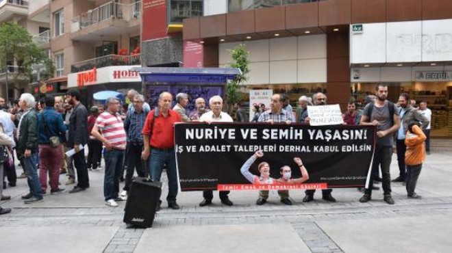 İzmir de Gülmen ve Özakça ya destek eylemi