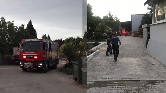 İzmir de hastane mobilyası üreten fabrikada yangın