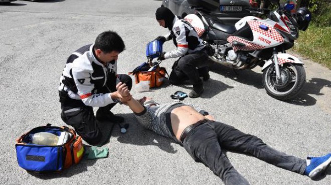 İzmir de hayat kurtaran motorize doktorlar