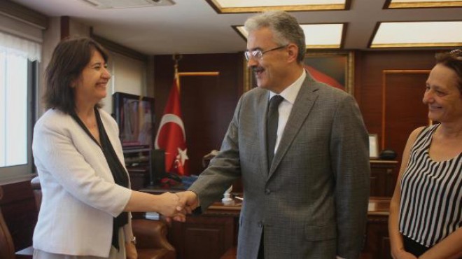 İzmir de HDP’lilerden vali ve belediye başkanına ziyaret