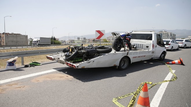 İzmir de iki motosiklet devrildi: 1 ölü, 1 yaralı