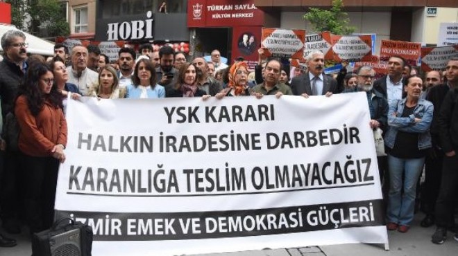 İzmir de, İstanbul seçimleri protestosu
