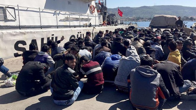 İzmir de kaçak göçmen operasyonu: 132 gözaltı!