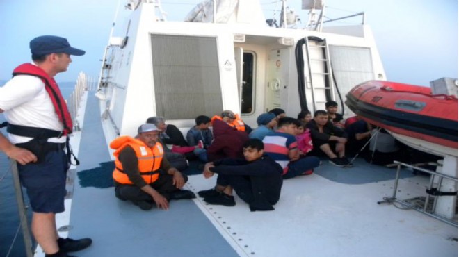 İzmir de kaçak göçmen operasyonu: 40 gözaltı