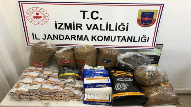 İzmir de kaçak tütün ve sigara operasyonu