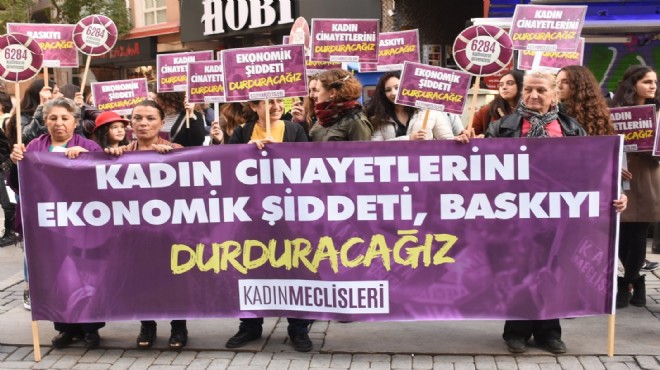 İzmir de kadın meclisleri şiddete karşı yürüdü