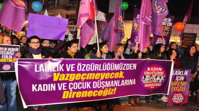 İzmir’de kadınlardan şiddete karşı balonlu eylem!