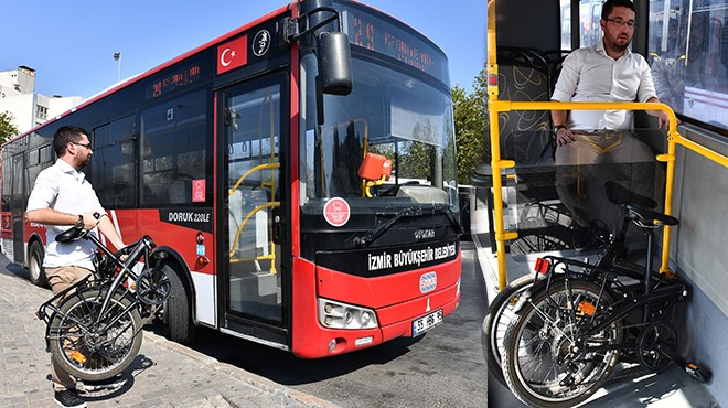 İzmir de katlanır bisikletlere otobüs izni