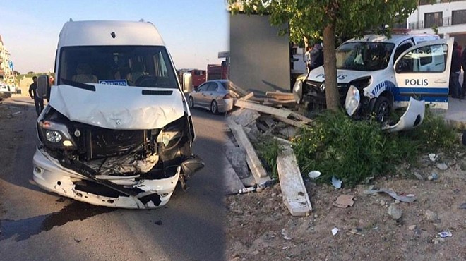 İzmir’de kaza: 1 ölü, 1’i polis 2 yaralı!