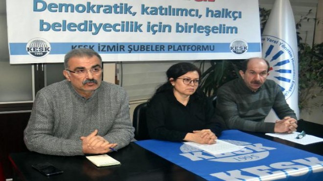 İzmir de KESK  ten yerel seçim öncesi halkçı belediyecilik talebi
