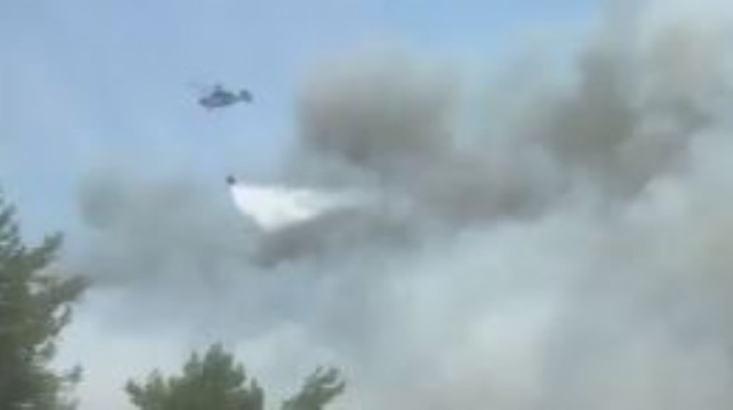 İzmir de korkutan yangın: Gökyüzü dumanla kaplandı!