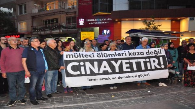 İzmir de mülteci ölümlerinin durması için eylem
