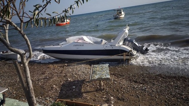İzmir de mültecilere  sürat teknesi  engeli!