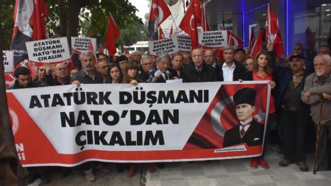 İzmir de NATO karargahı önünde protesto