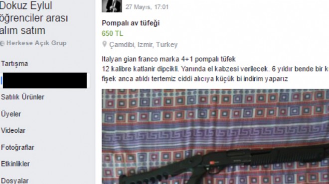 İzmir’de o üniversite öğrencilerinin sayfasında şok silah pazarlığı!