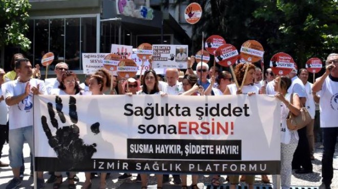 İzmir de, sağlık çalışanlarına şiddet kınandı