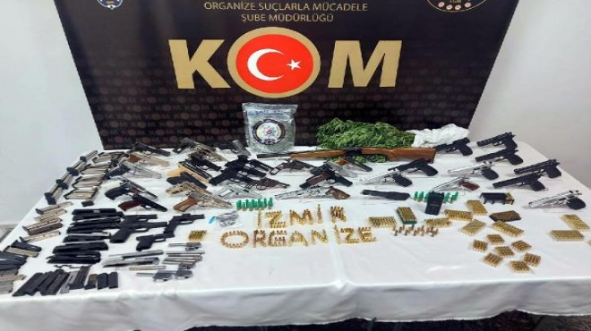 İzmir de silah kaçakçılığı operasyonu: 17 gözaltı!