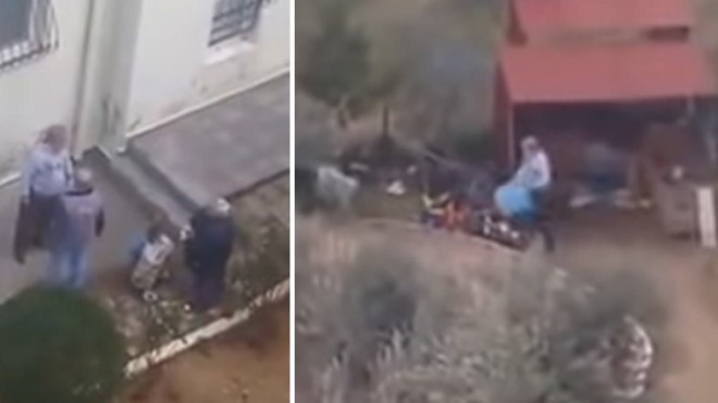 İzmir’de şok eden görüntü: Din görevlisinden hayvanlara bakan yaşlı kadına saldırı!