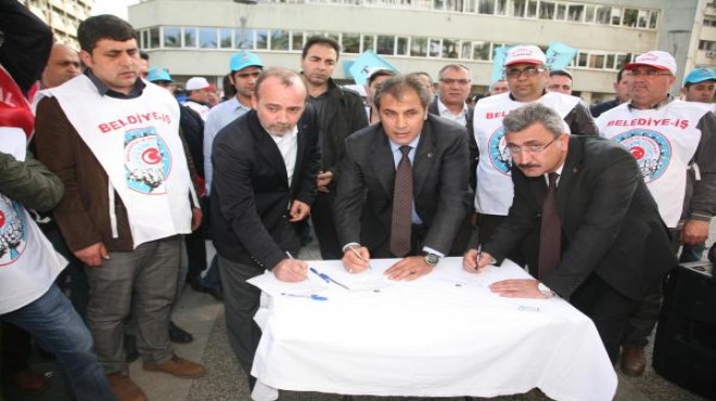 İzmir’de TÜRK-İŞ’ten imzalı ‘kiralık işçi’ tepkisi!