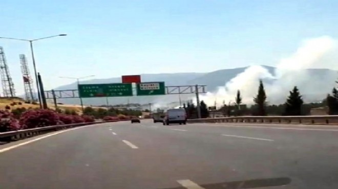 İzmir de yangın! Sürücüler zor anlar yaşadı