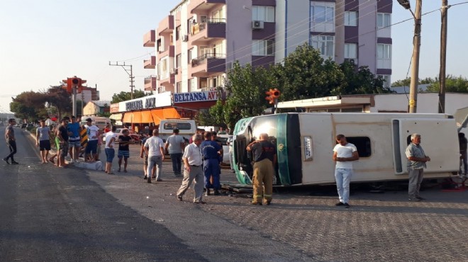 İzmir de yolcu minibüsü kazası: Yaralılar var