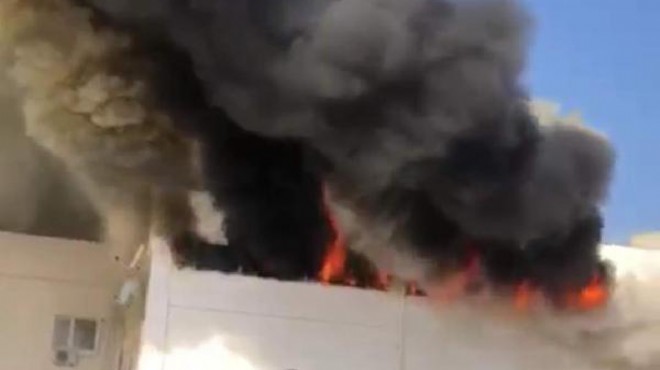 İzmir deki fabrikada yangın paniği!