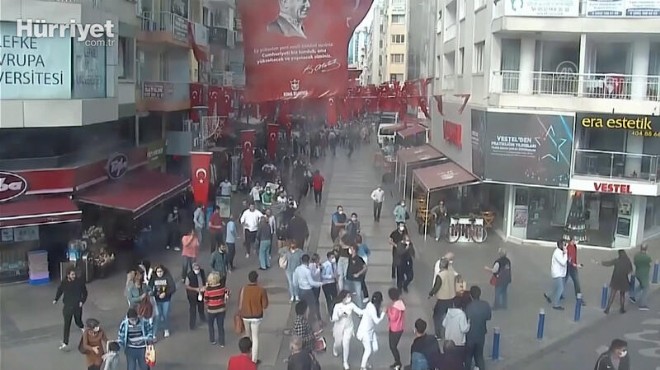 İzmir depreminden yeni görüntü: Korku dolu o anlar!