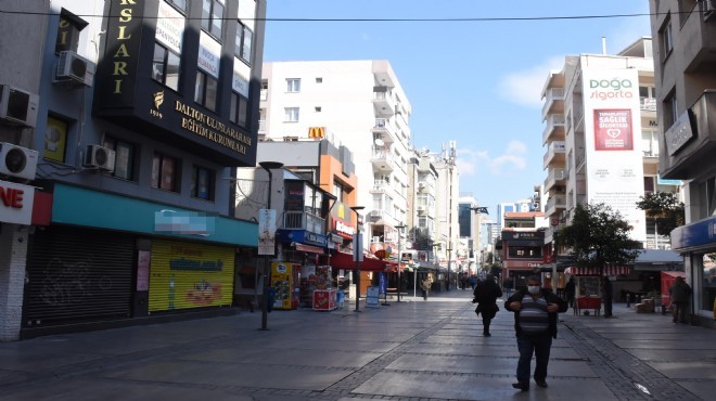 İzmir in en yoğun bölgelerinde koronavirüs sakinliği