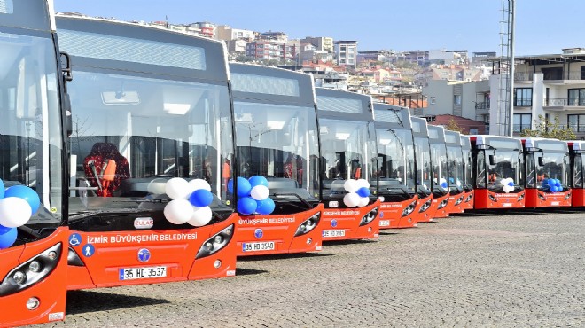 İzmir in filosuna 110  yeni nesil  otobüs