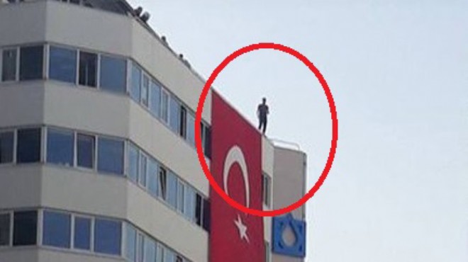 İzmir’in göbeğinde intihar girişimi