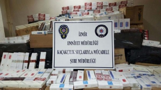 İzmir’in iki ilçesinde kaçak sigara operasyonu