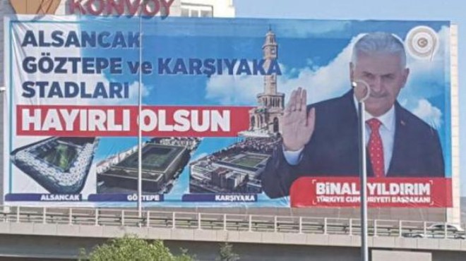 İzmir in statları için dev pankart