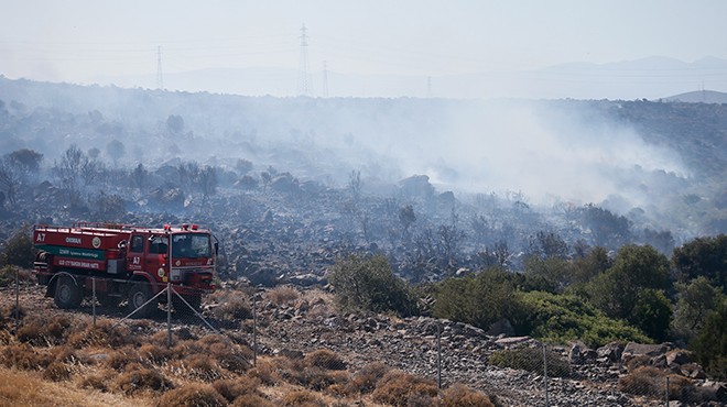 İzmir in tatil cennetinde yangın paniği