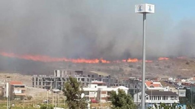 İzmir in turizm cennetinde korkutan yangın